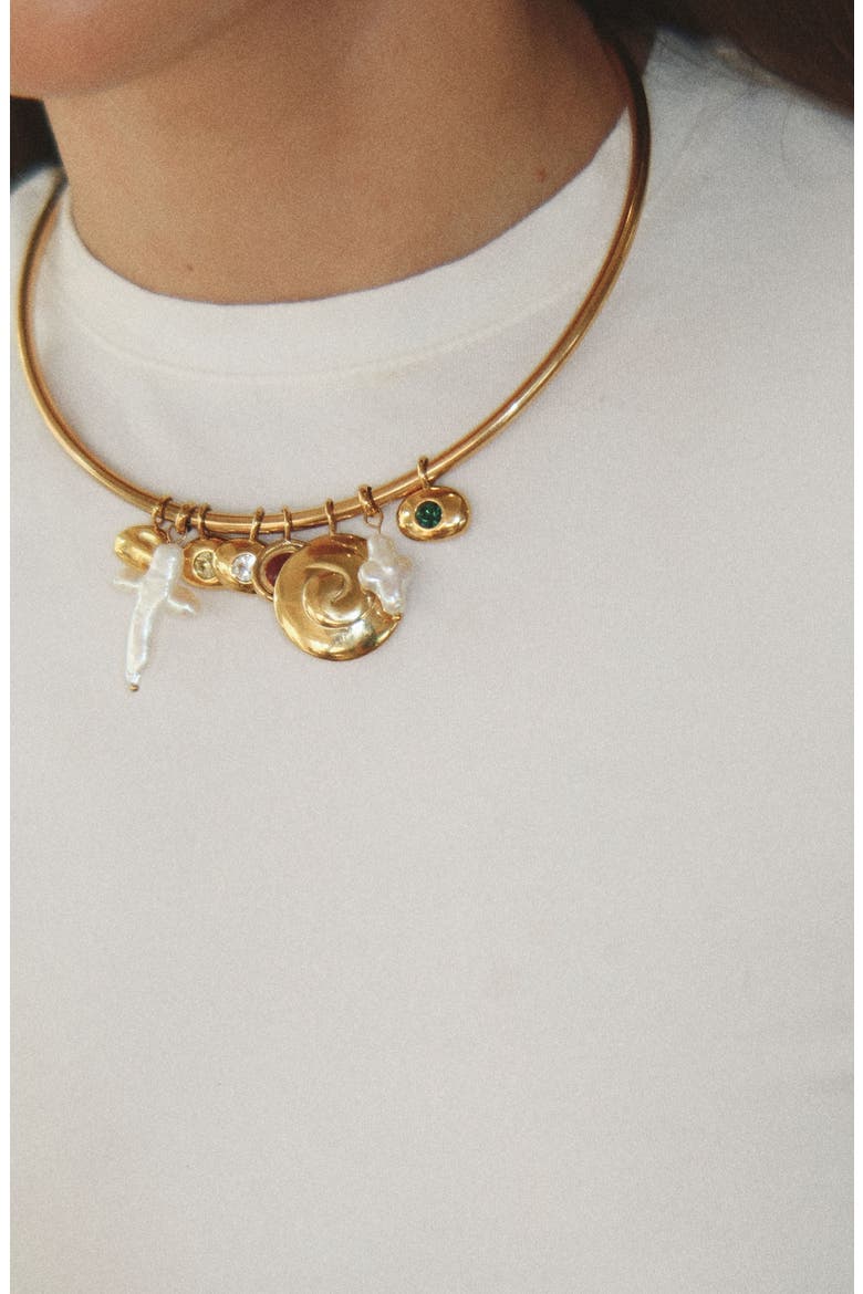 The Neck Cuff Necklace, Alternate, color, Gold