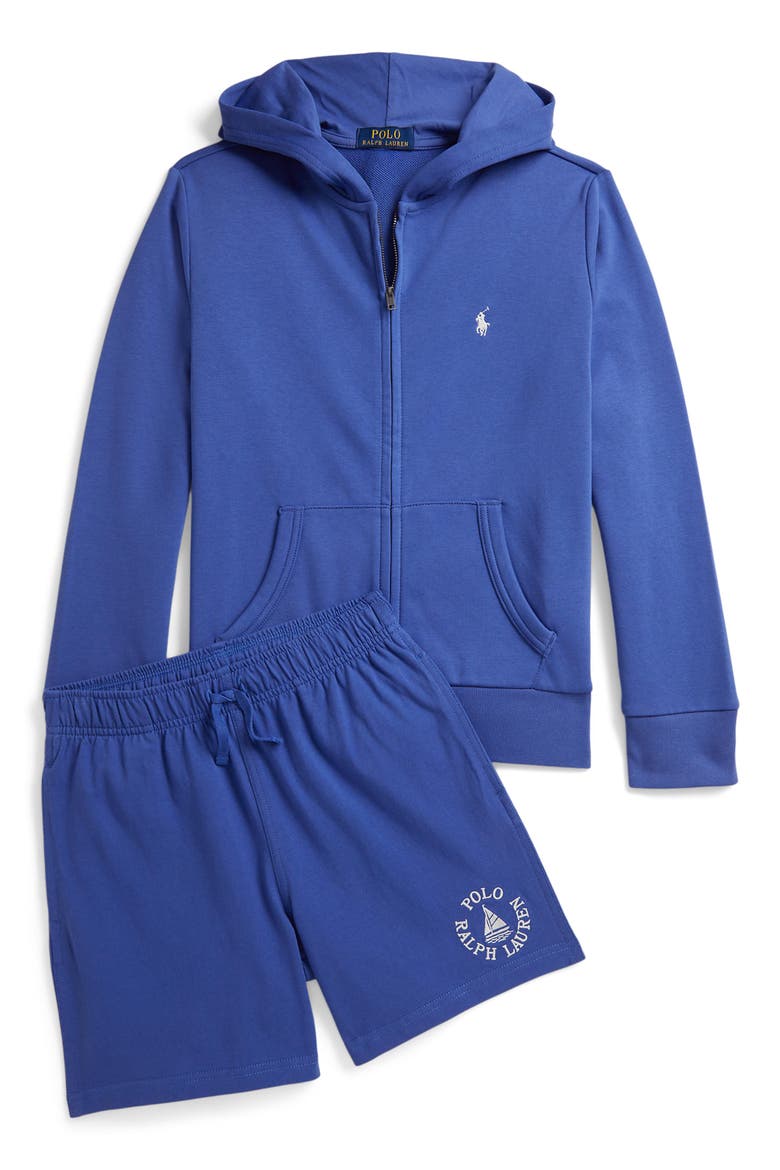Kids' French Terry Zip Hoodie, Alternate, color, LIBERTY