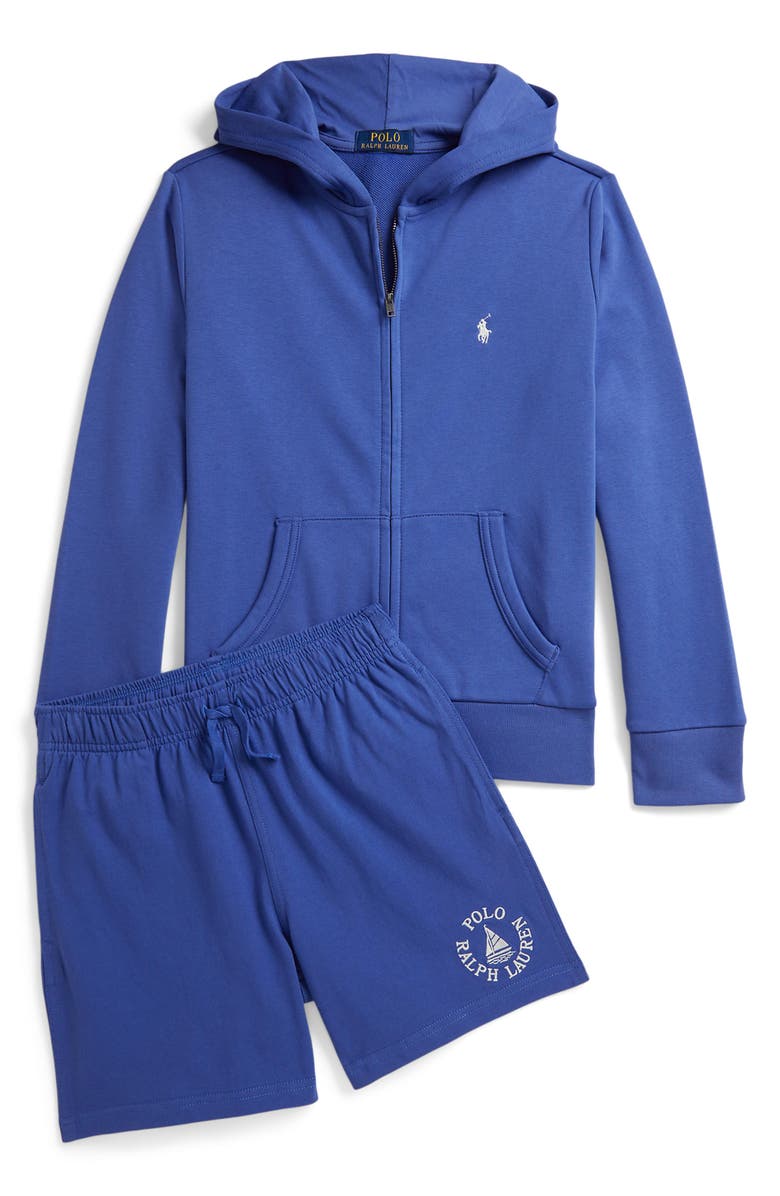 Polo Ralph Lauren Kids' French Terry Zip Hoodie, Alternate, color, Liberty