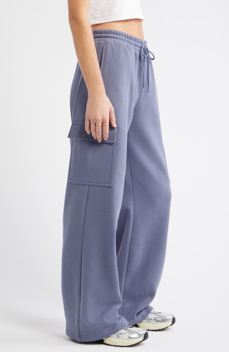 BP. Baggy Wide Leg Cargo Sweatpants, Alternate, color, Grey Folkstone