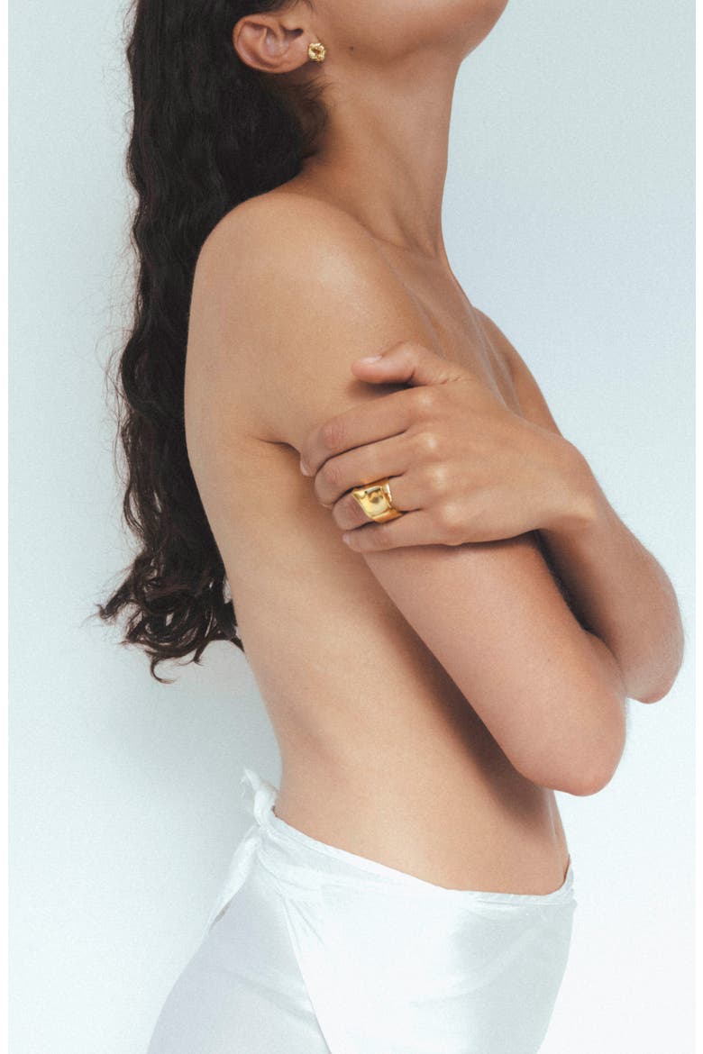 Draped Fold Ring, Alternate, color, 18CT GOLD PLATED
