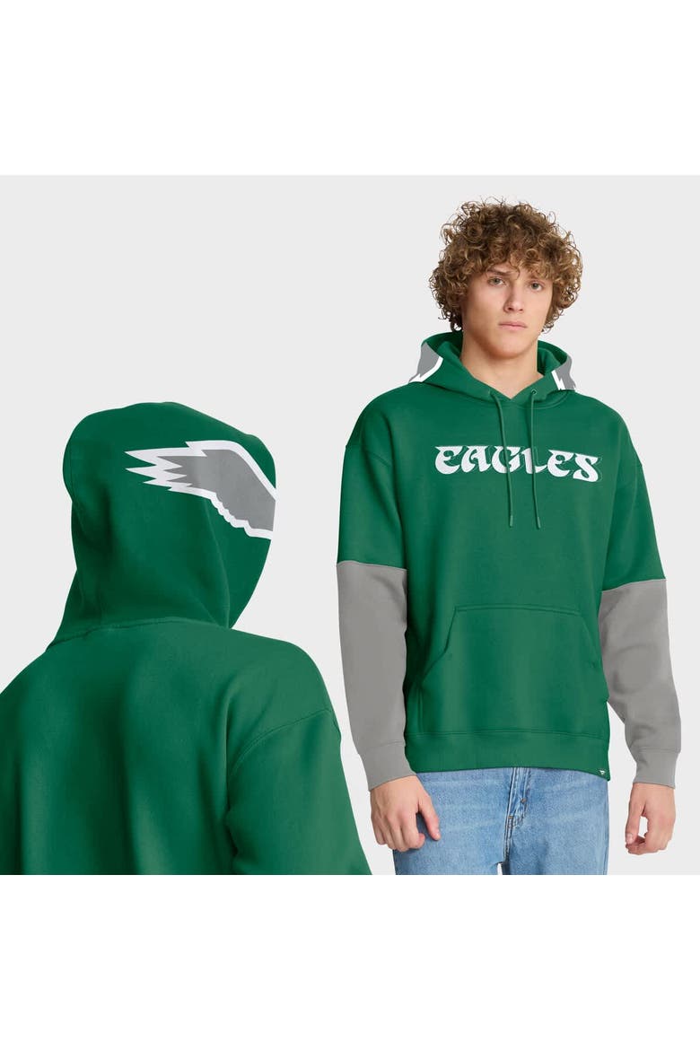 Men's Fanatics Kelly Green Philadelphia Eagles Helmet Retro Pullover Hoodie, Main, color, Kelly Green