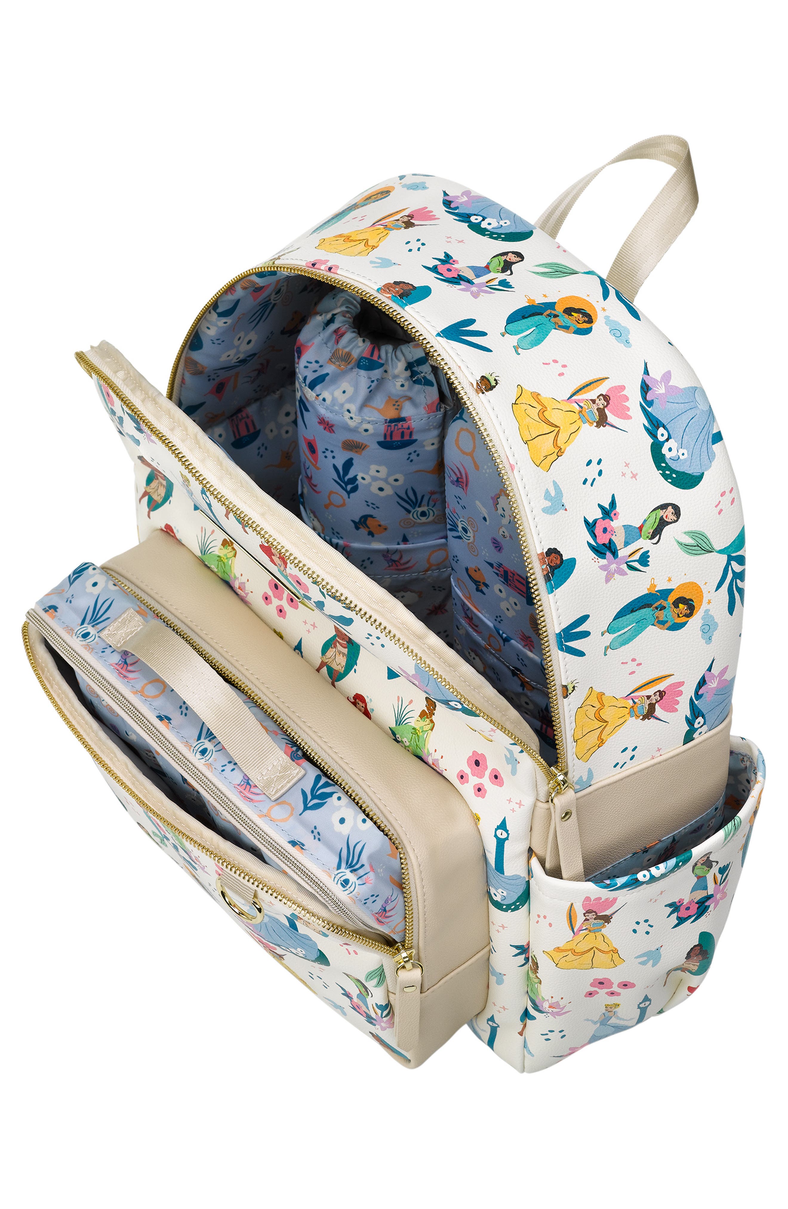 Petunia Pickle Bottom x Disney Princess District 5-Piece Diaper Backpack Set, Alternate, color, 