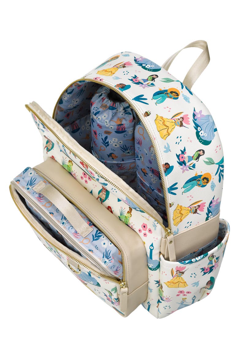 x Disney Princess District 5-Piece Diaper Backpack Set, Alternate, color, PRINCESS COURAGE & KINDNESS