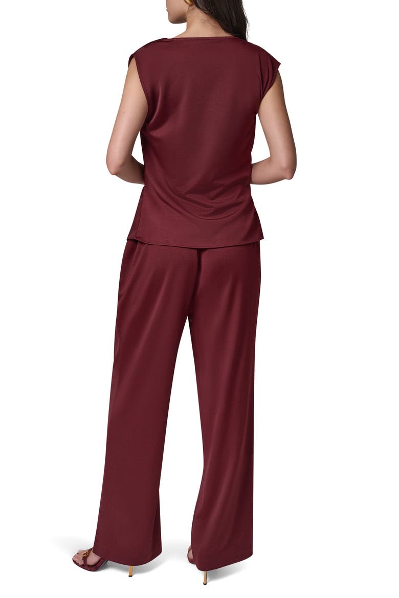 Cowl Neck Sleeveless Top, Alternate, color, BLK CHERRY