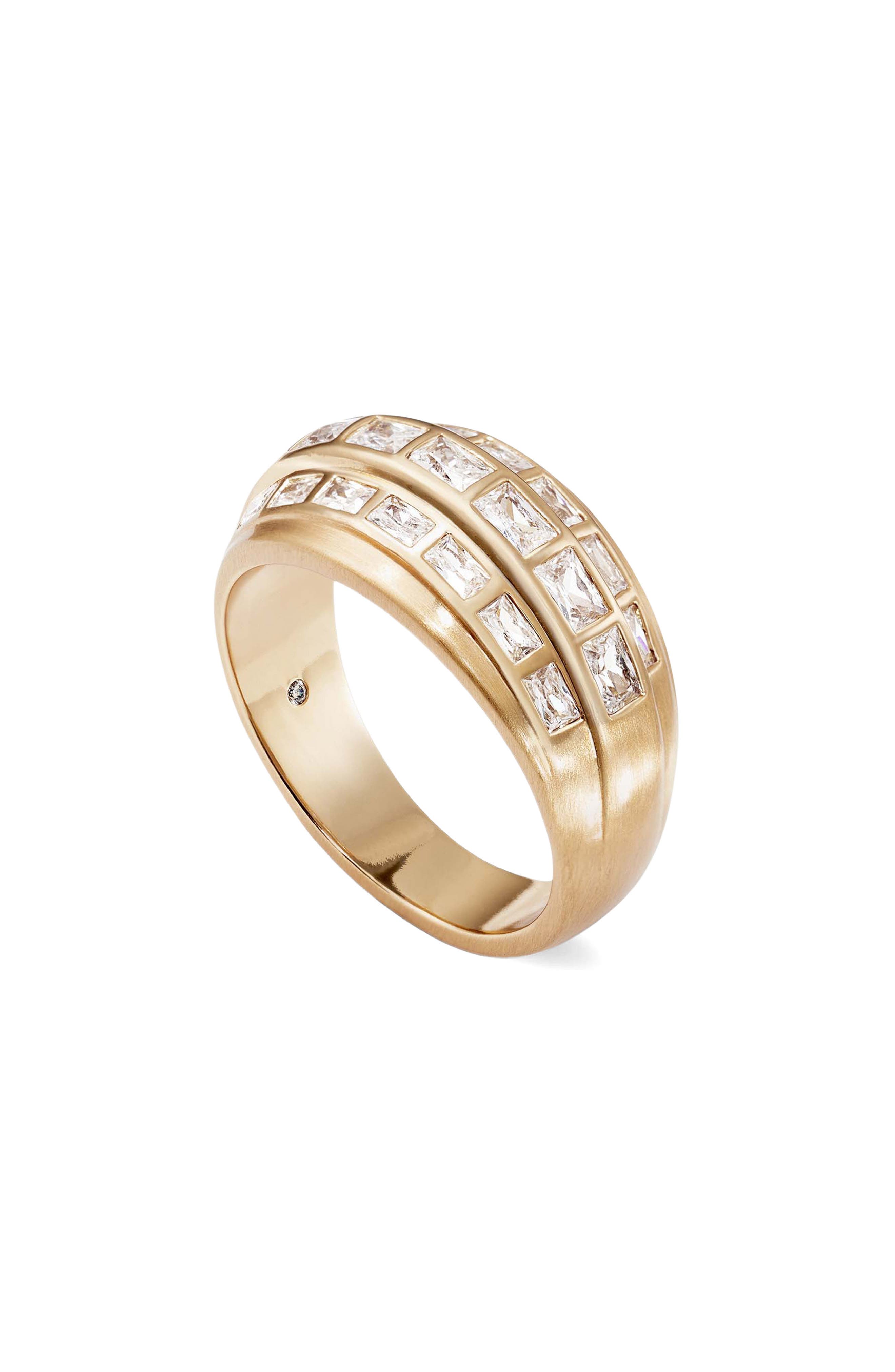 WHITE CZ/ GOLD