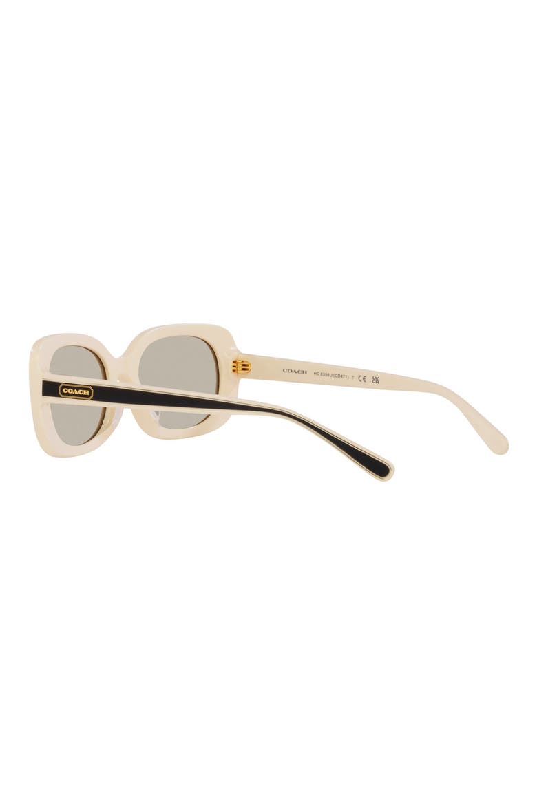 54mm Oval Sunglasses, Alternate, color, IVORY/GREY