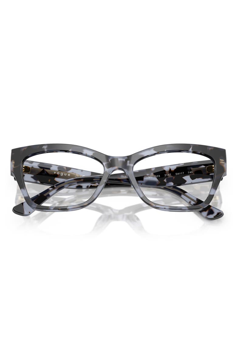 VOGUE 54mm Cat Eye Optical Glasses, Alternate, color, Blue Tortoise