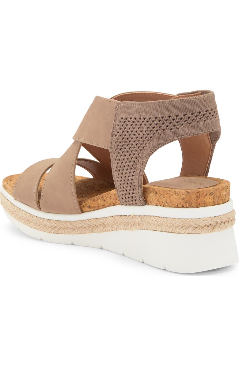 Adrienne Vittadini Carri Platform Wedge Sandal, Alternate, color, Lt Taupe-Bs
