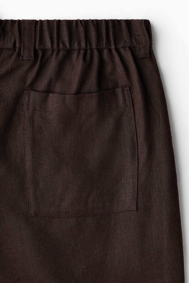 Relaxed-fit Linen-blend Pants, Alternate, color, Dark brown
