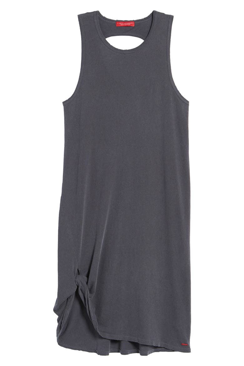 Boo Jersey Tank Dress, Alternate, color, ASPHALT