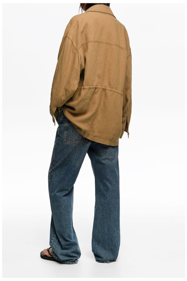 Jacket With Adjustable Waist, Alternate, color, CAMEL