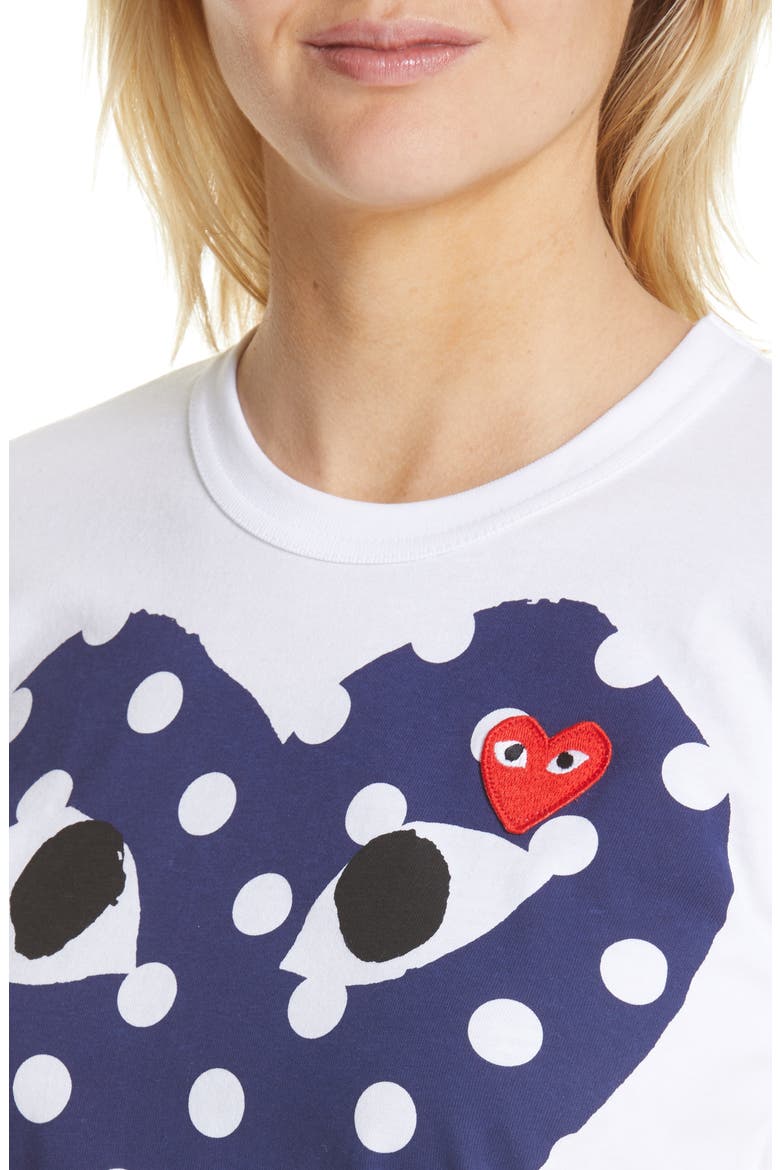 Polka Dot Tee, Alternate, color, WHITE