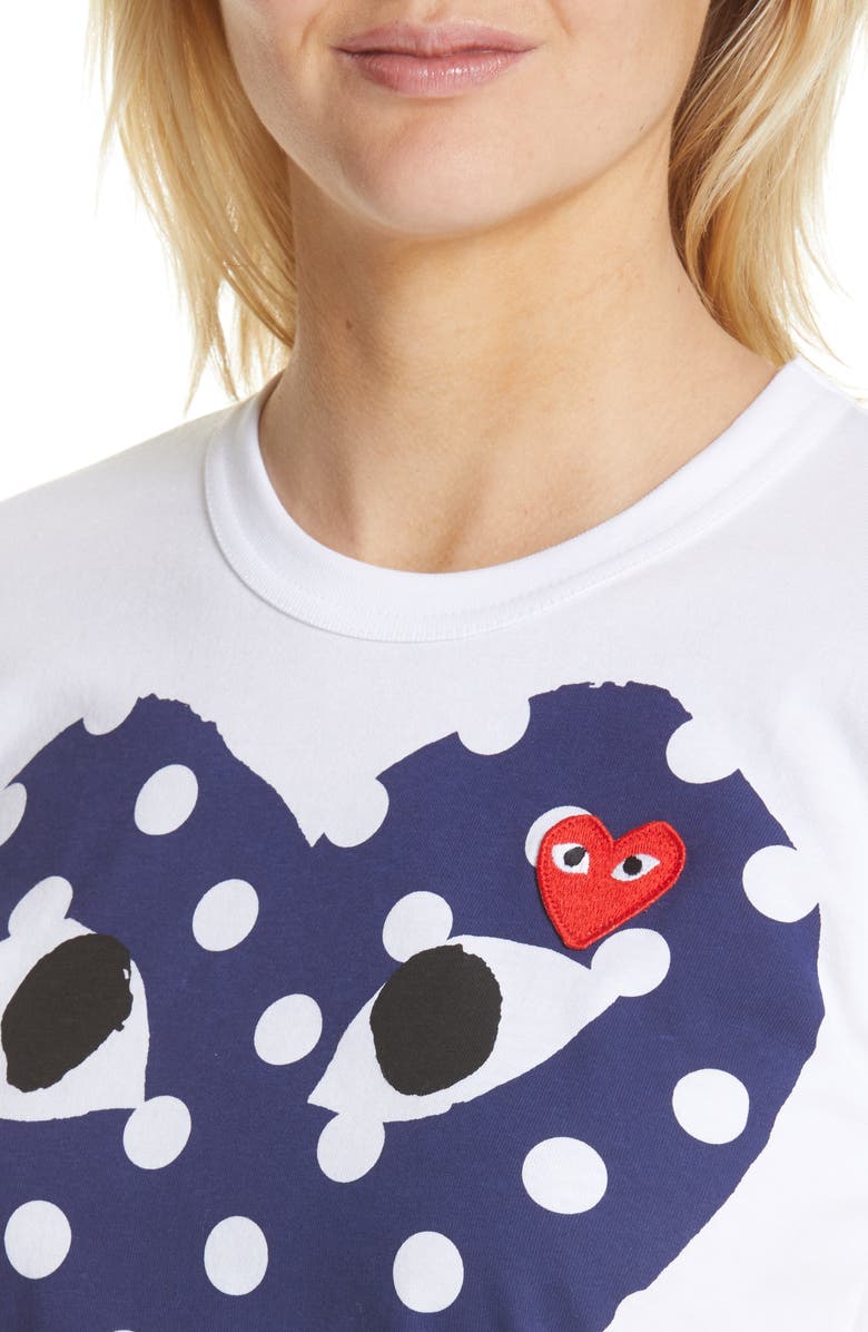 Comme des Garçons PLAY Polka Dot Tee, Alternate, color, 