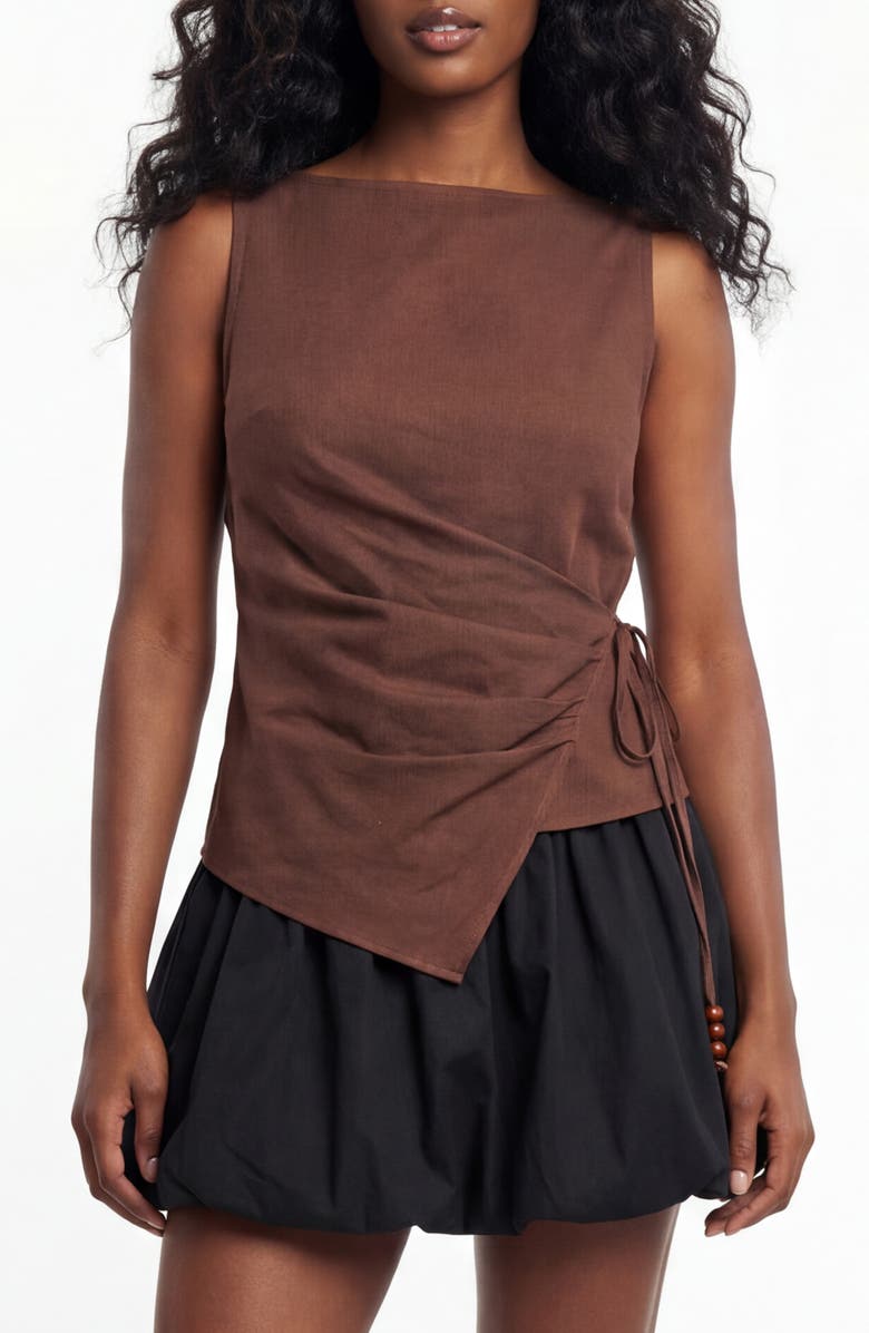 BY DESIGN Stone Age Wrap Sleeveless Top, Main, color, 