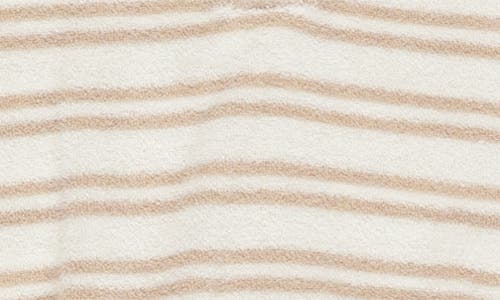 Quincy Mae Stripe Cotton Terry Henley Bubble Romper