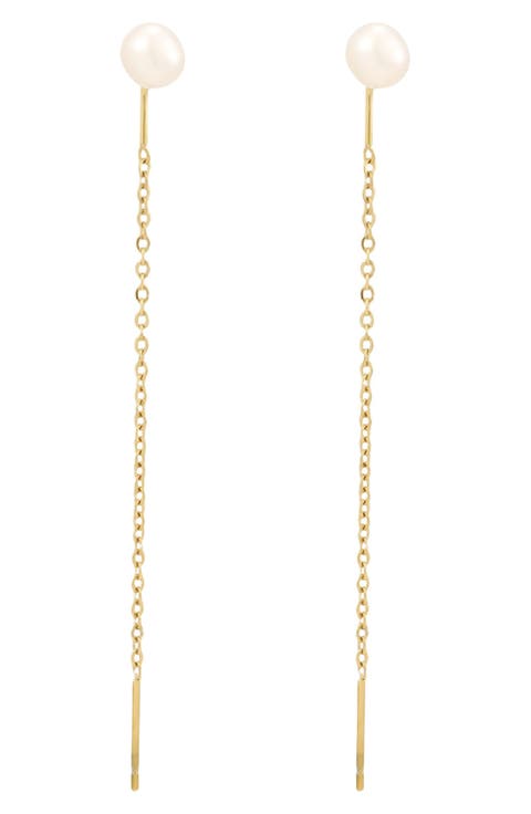 Imitation Pearl Threader Earrings