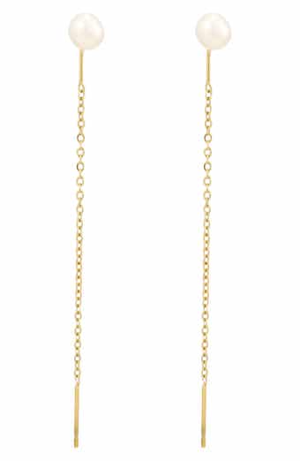 Imitation Pearl Threader Earrings