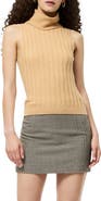 French Connection Rib Turtleneck Sleeveless Sweater