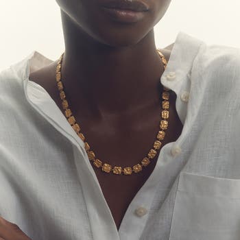 Mila Molten Square Necklace
