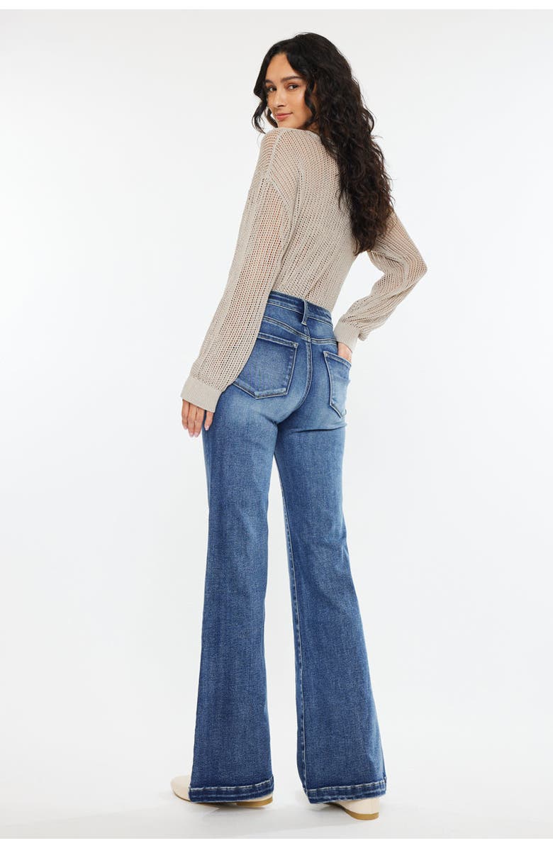 KanCan Avonlea Essentials High Rise Wide Leg Flare Jeans, Alternate, color, Dark Wash