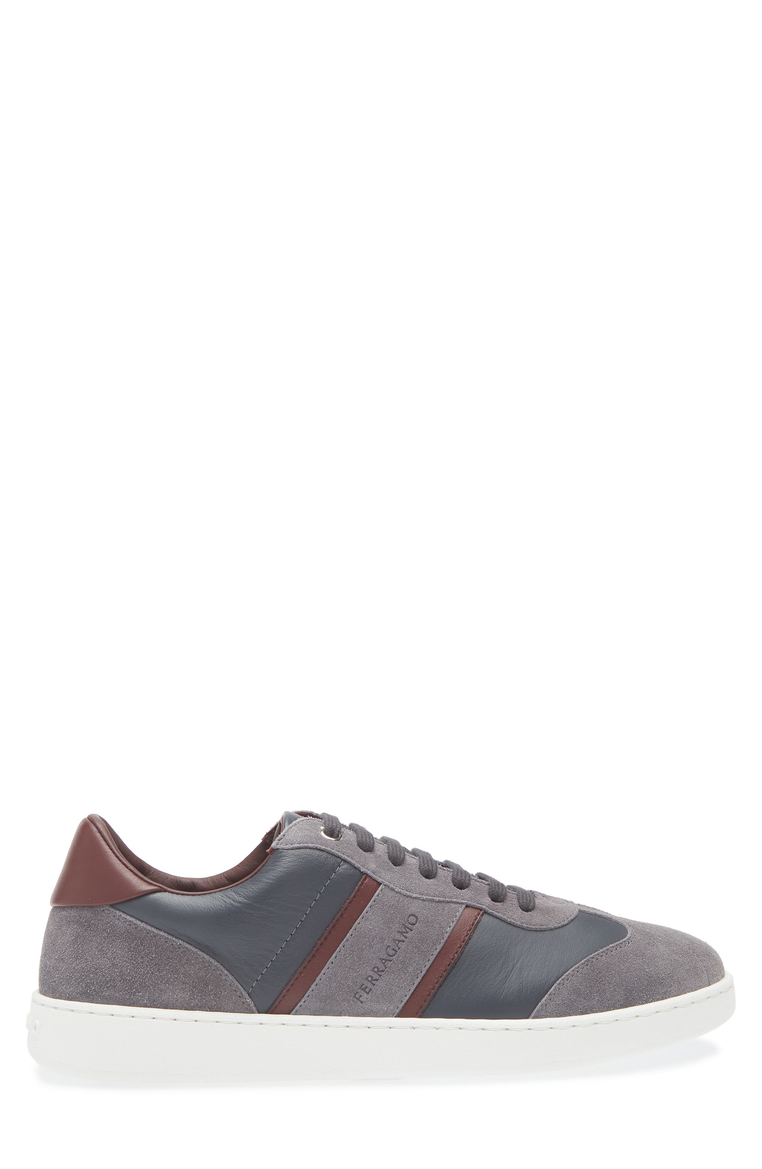 FERRAGAMO Achille 1 Low Top Sneaker, Alternate, color, Stromboli Sand Cordovan