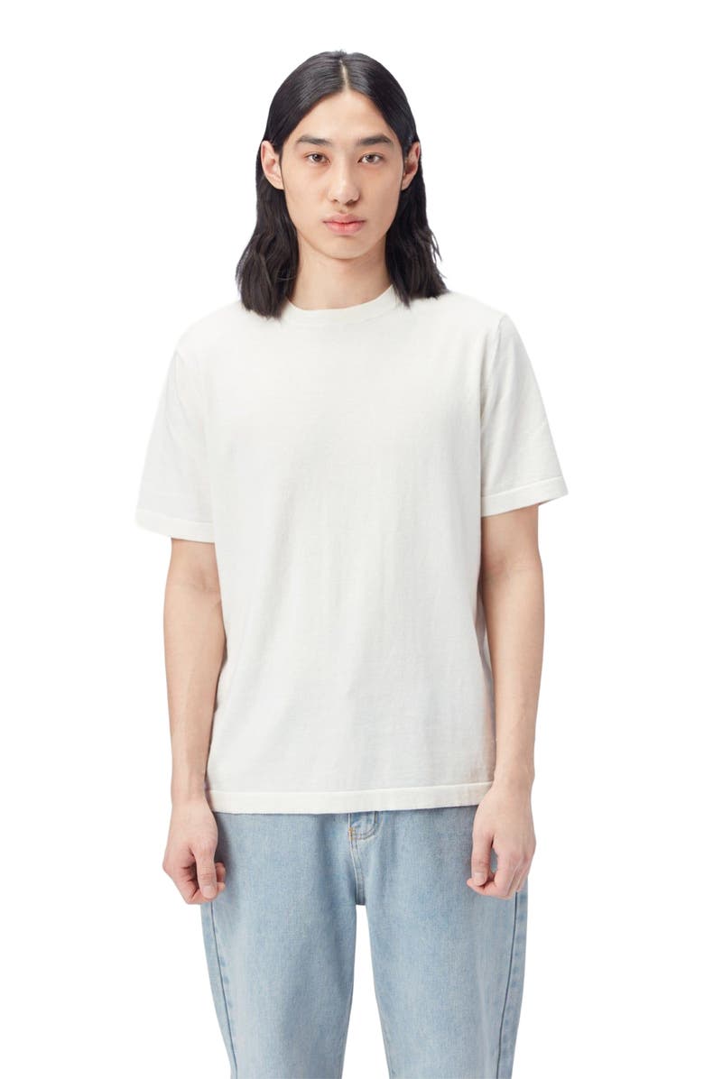 GOBI Mongolian Cashmere Cotton Silk Cashmere T-shirt, Main, color, Whisper White