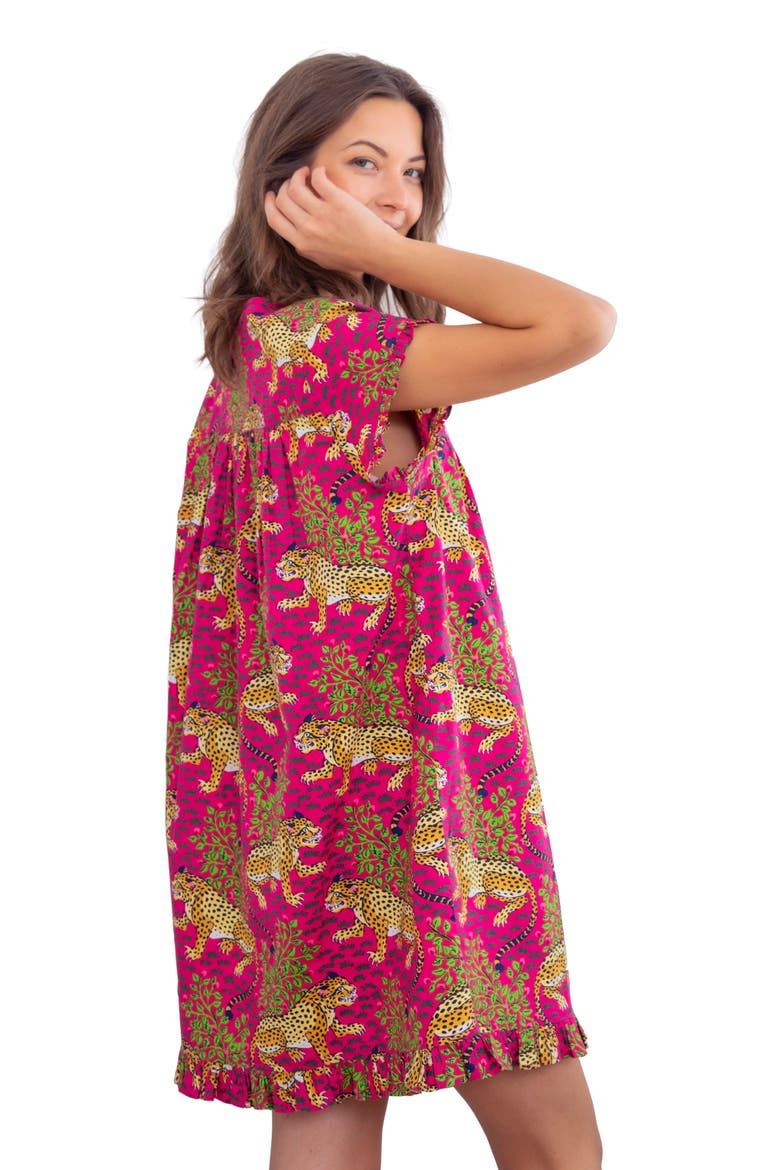 Pintuck Nightgown, Alternate, color, Hot Pink