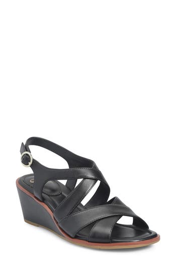 Söfft Gigi Slingback Wedge Sandal In Black