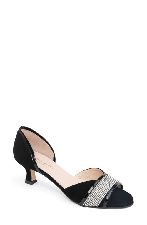 patricia green Parker d'Orsay Kitten Heel Sandal in Black Crystal 