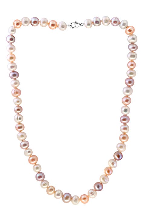 Sterling Silver 7mm Freshwater Pearl Necklace