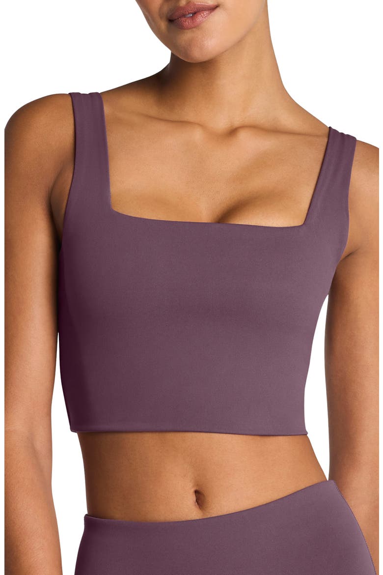 Square Neck Crop Tank Top, Main, color, PRUNE