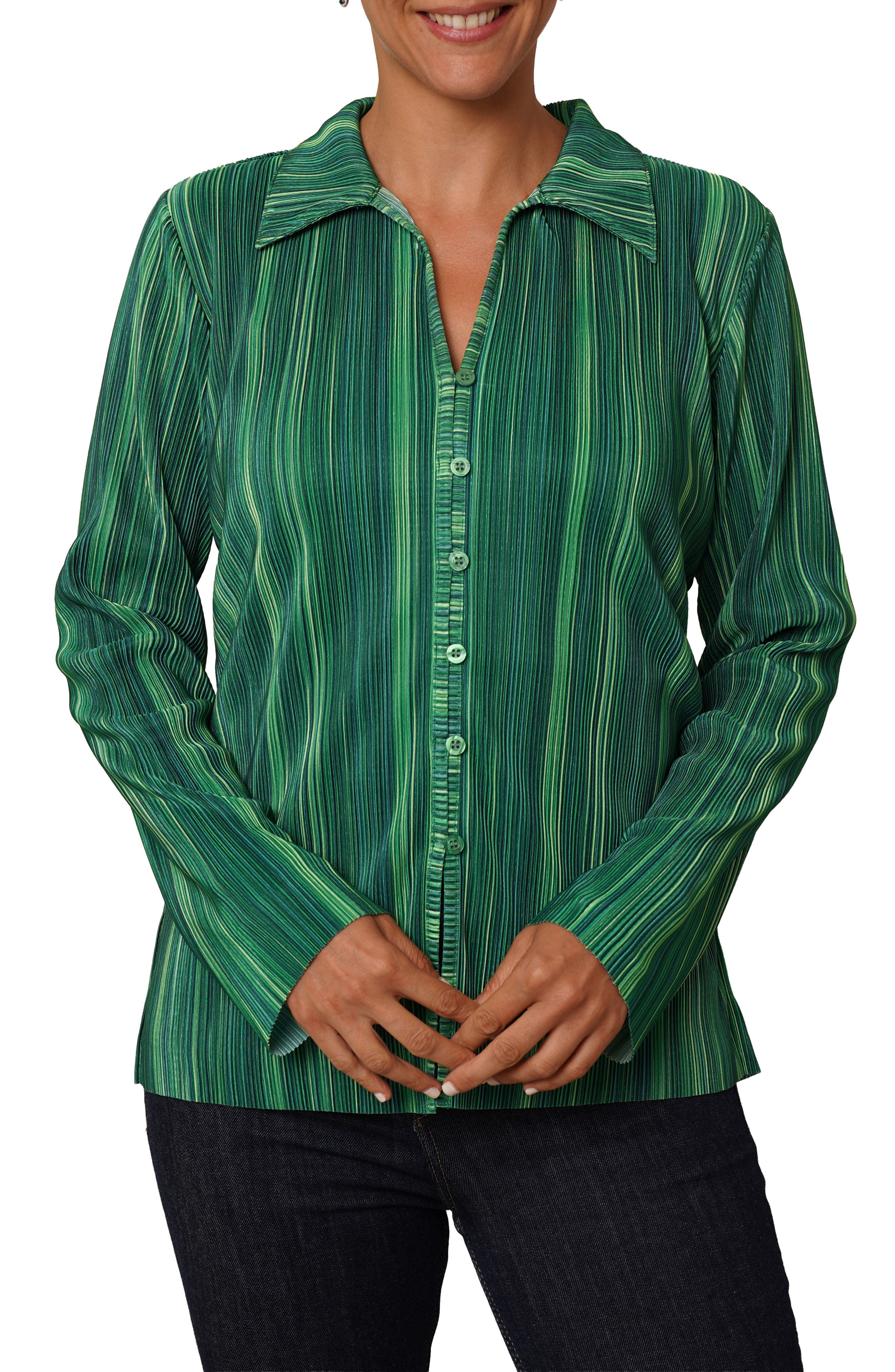 Plisse Button-Up Shirt - image 5