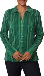 CYRUS Plissé Button-Up Shirt