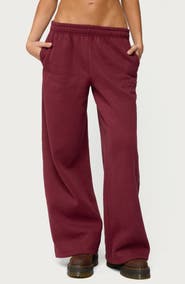 EDIKTED Totally Logo Wide Leg Sweatpants