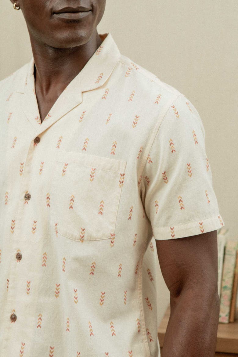 Collins Slim Shirt, Alternate, color, Dune Chevron
