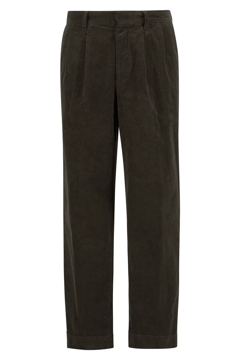 Wallington Pleated Stretch Corduroy Suit Pants, Alternate, color, OLIVE