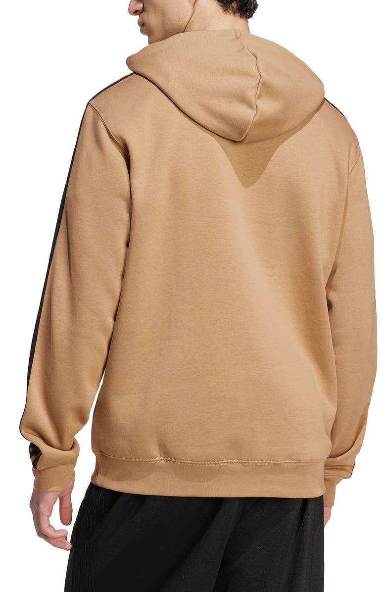 adidas Adicolor 3-Stripes Trefoil Logo Fleece Hoodie, Alternate, color, 