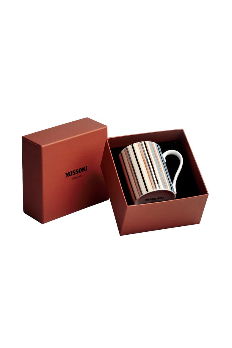 Mug Cup STRIPES in Luxury Box Jenkins 148 diam. 3", H 3.9", cap. 12.5 oz, Main, color, Multicolor