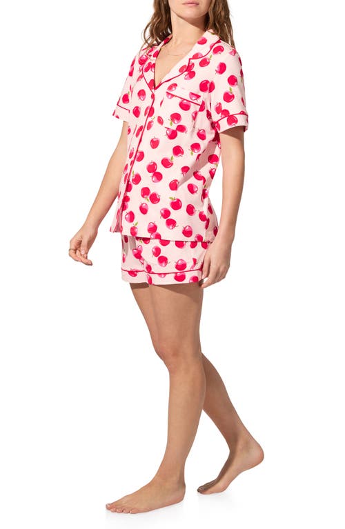 Bedhead Pajamas Print Stretch Organic Cotton Jersey Short Pajamas In Pink