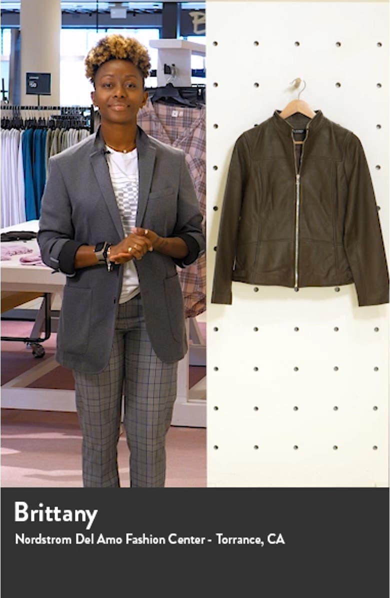 Band Collar Leather Jacket, sales video thumbnail