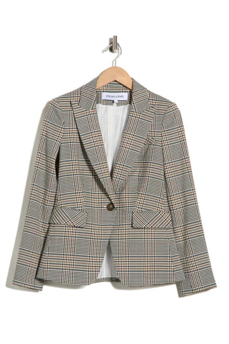 Cutaway Dickey Jacket, Alternate, color, ECRU/GREEN MULTI