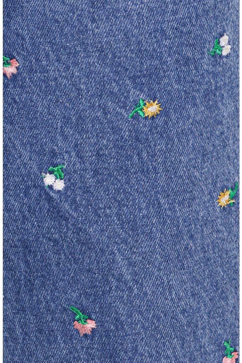 Kendall Floral Embroidered Straight Leg Jeans, Alternate, color, EMBROIDERY MEDIUM WASH