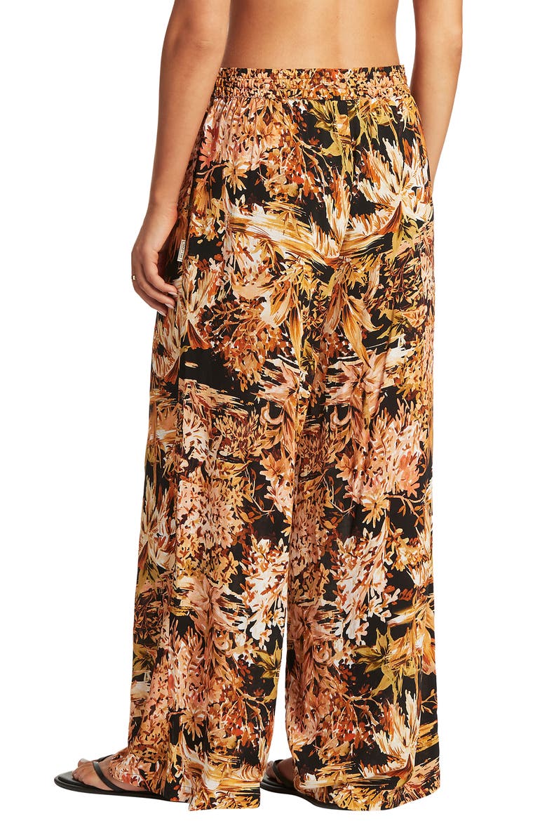 Sea Level Cover-Up Palazzo Pants, Alternate, color, 