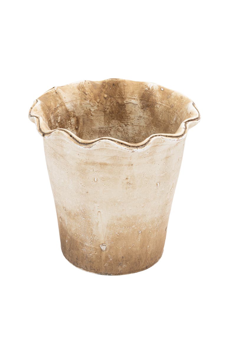 Storied Home Planter with Ruffled Edge, Main, color, Natural