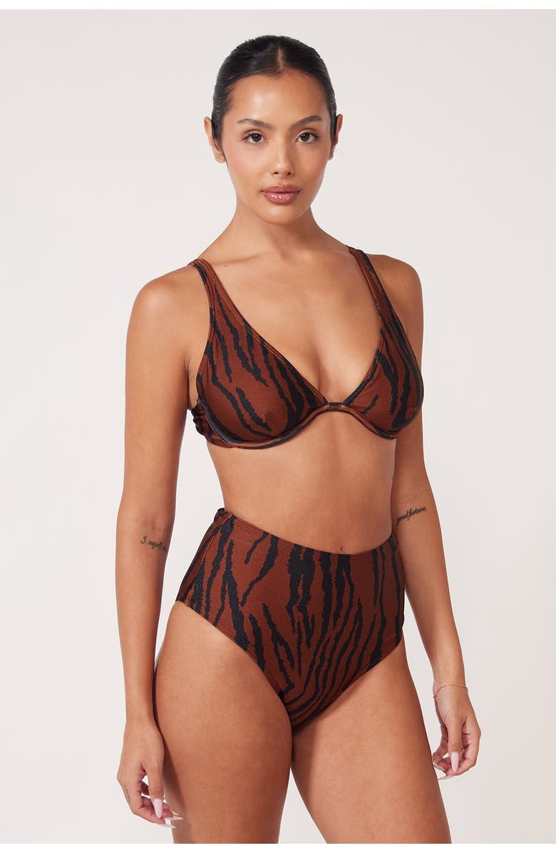 Villa Fresca Amelia Bikini Swimsuit Top, Main, color, Sahara