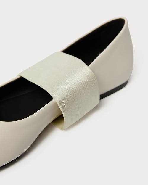 Weworewhat Strap Ballet Flat In Ivory