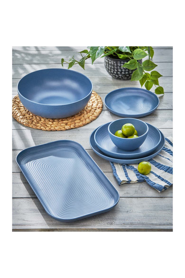Denim Blue Brooklyn Melamine Serving Bowl Dishwasher Safe, Alternate, color, Blue
