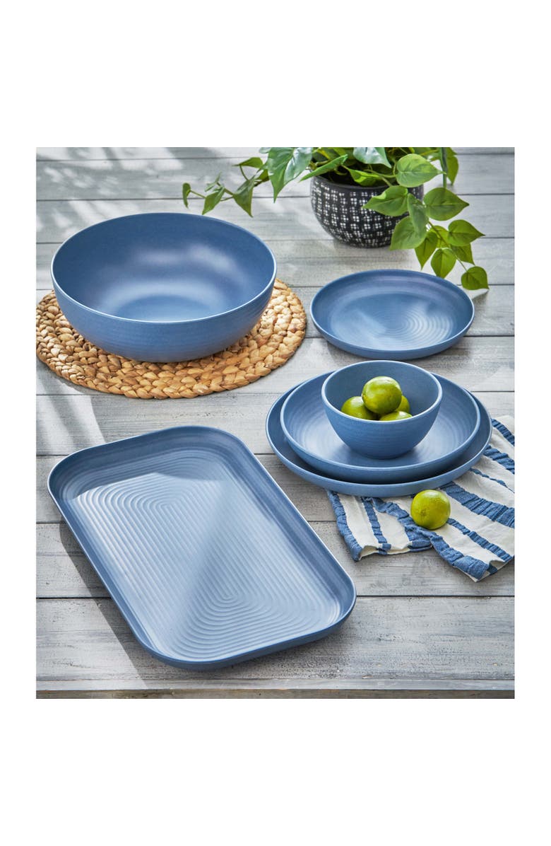 tag Denim Blue Brooklyn Melamine Serving Bowl Dishwasher Safe, Alternate, color, Blue