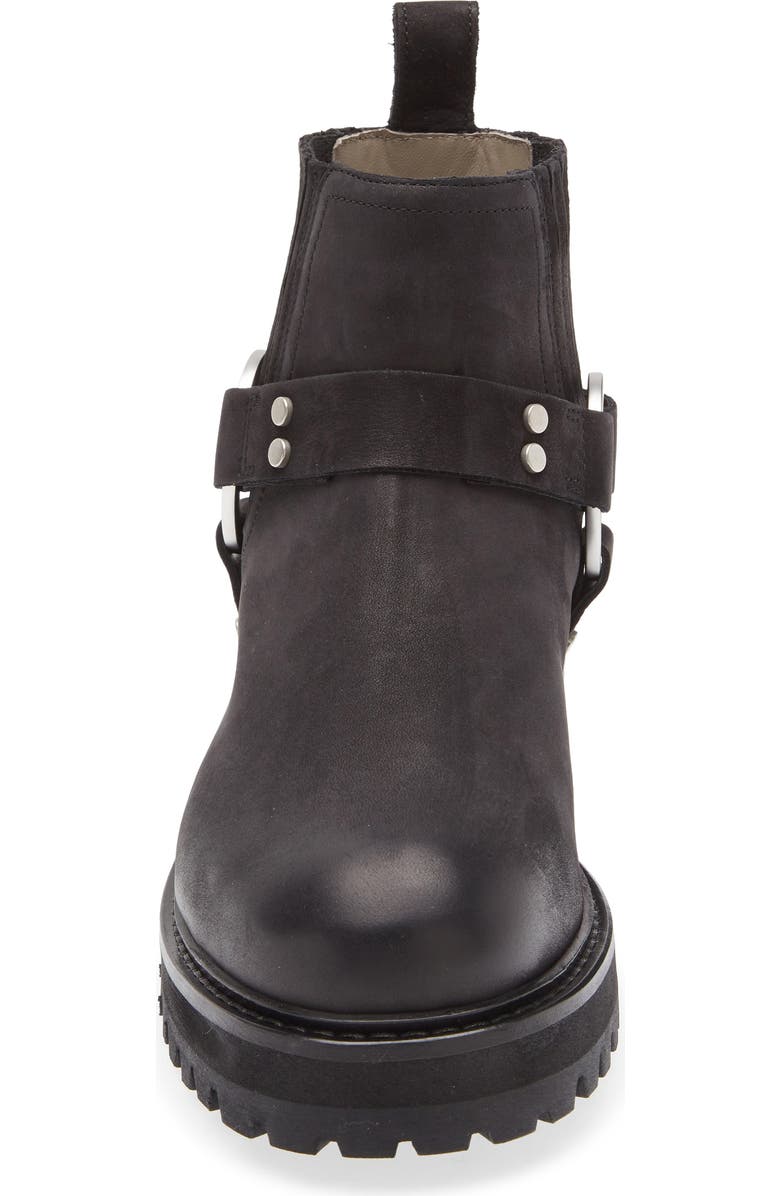 AllSaints Maddie Lug Sole Biker Boot, Alternate, color, Washed Black